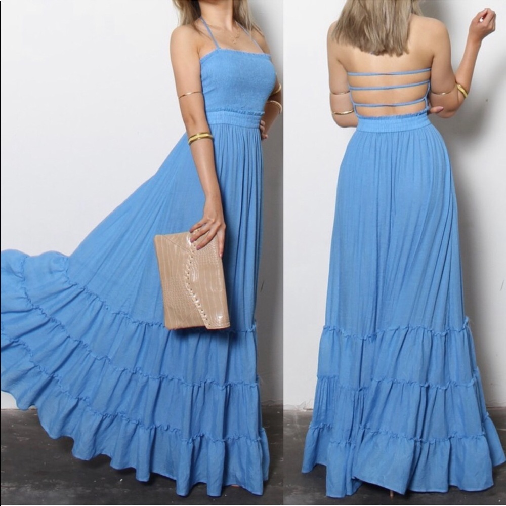 Open Back Maxi Dress